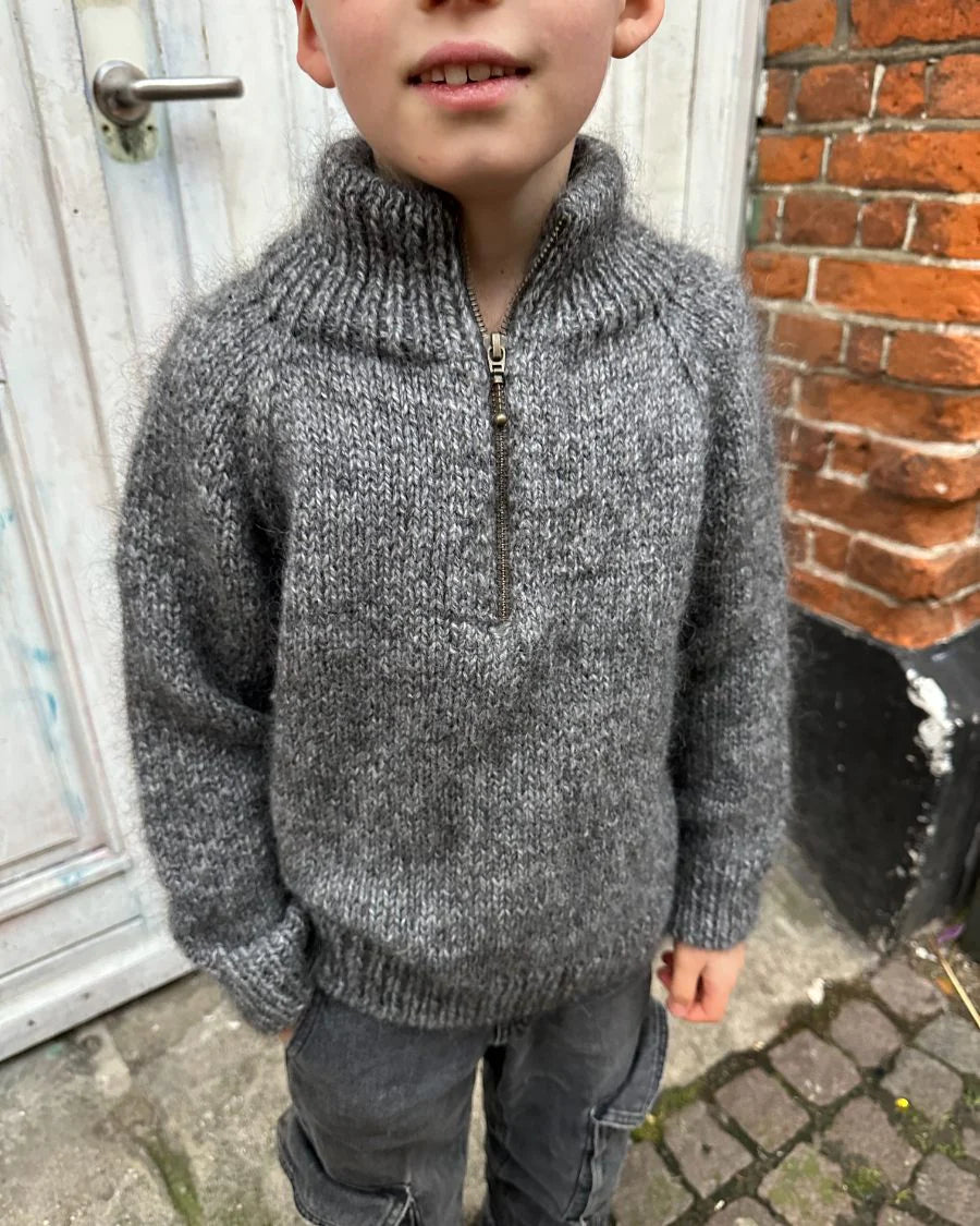 Zipper Sweater Junior - PetiteKnit - PRINTED PATTERN